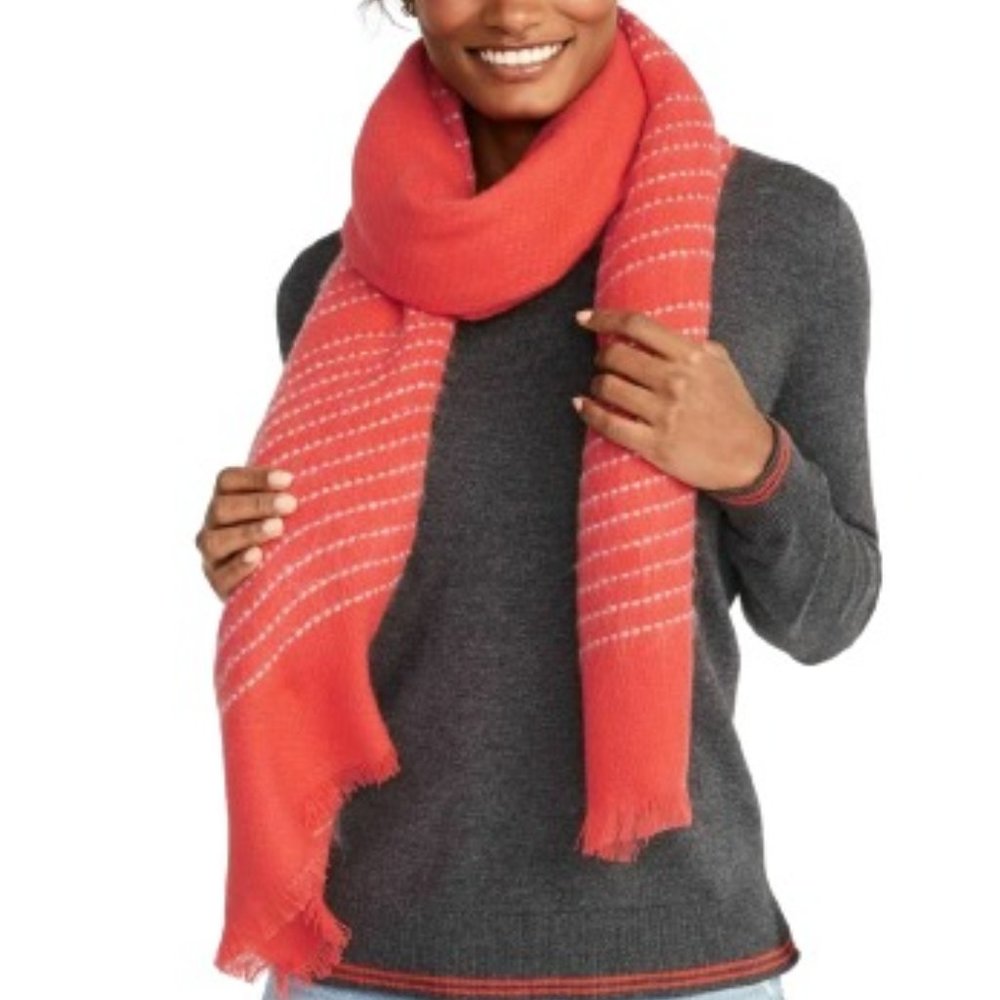 NEW Old Navy Patterned Scarf-Blush Orange